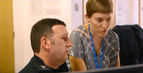 A Trust nurse and a police officer working together