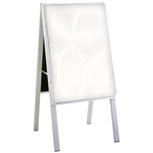 blank whiteboard sign