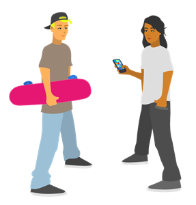 Skater Boy and Girl