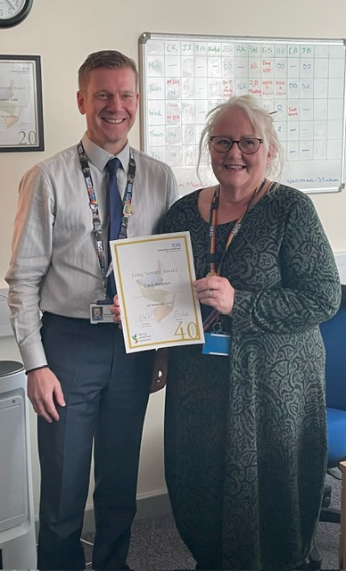 Long serving Trust Doctor receives recognition for 40 years of service