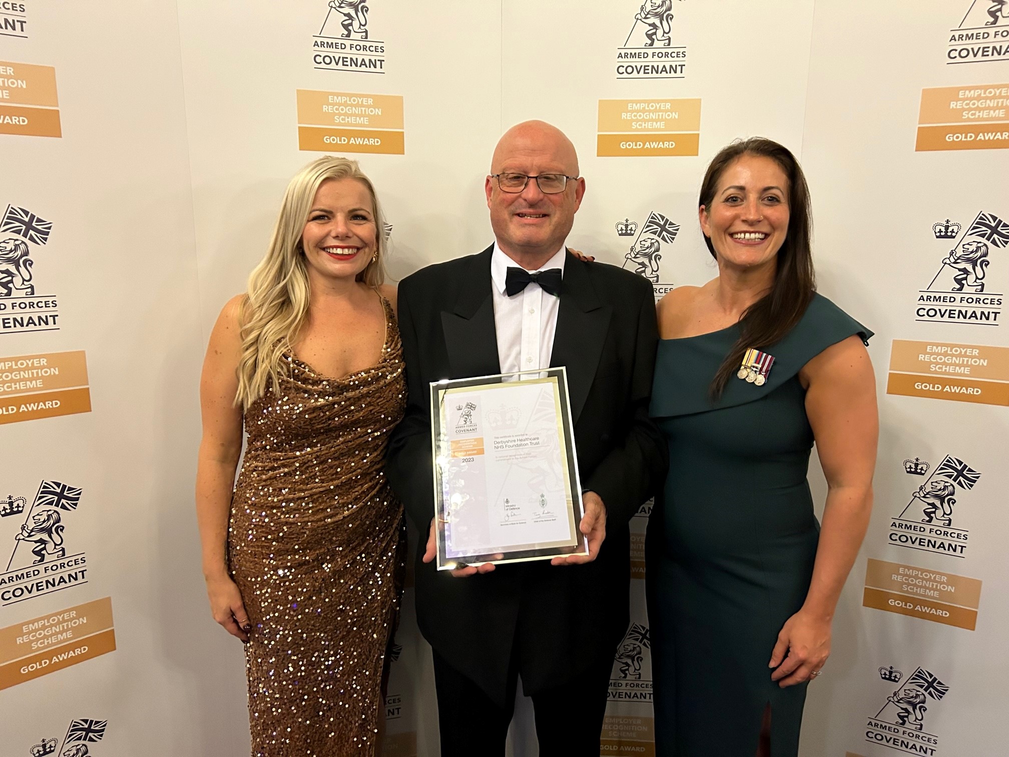 Trust receives gold award from the Defence Employer Recognition Scheme