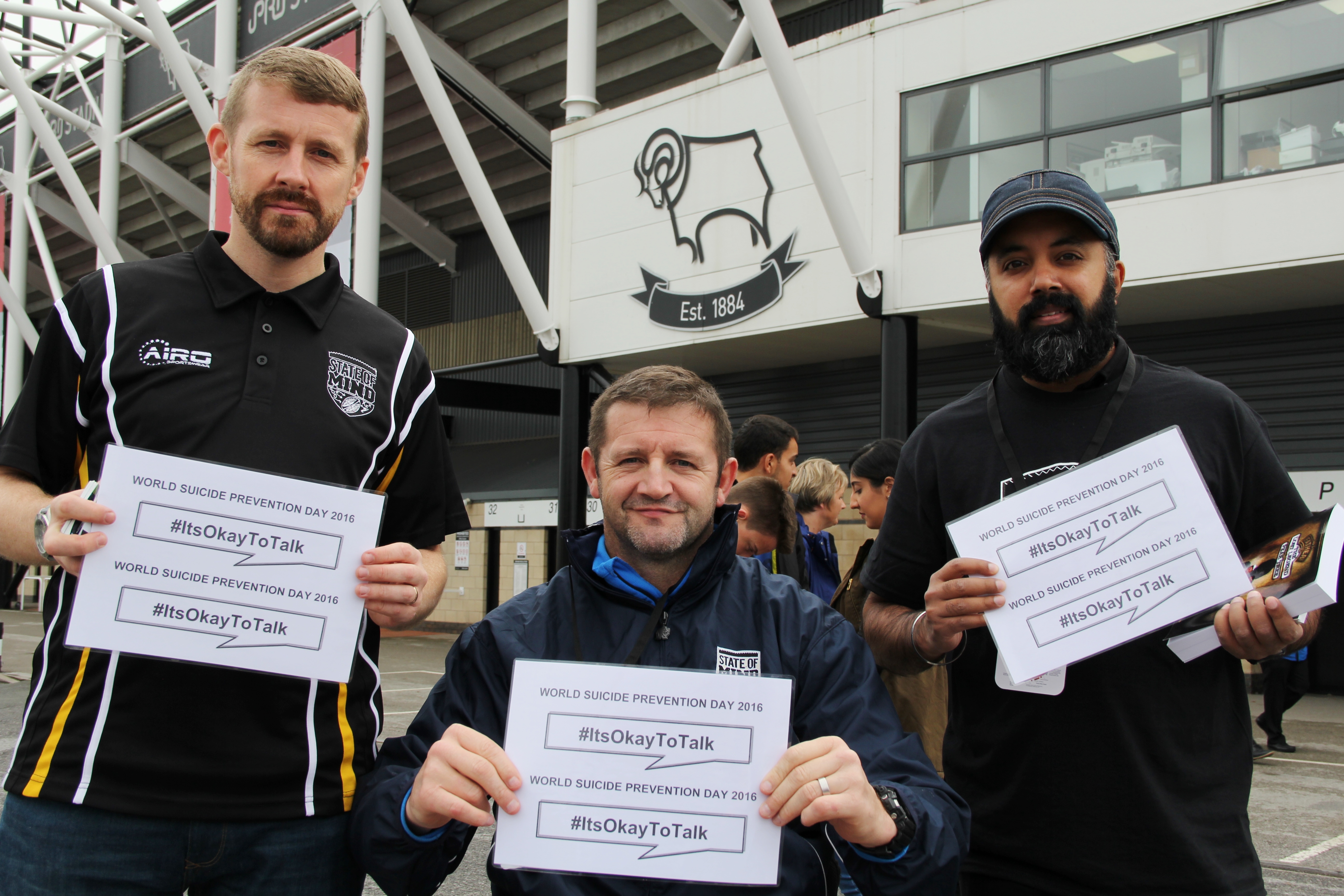 world suicide prevention day volunteers Derby county 2016