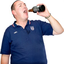 man drinking 