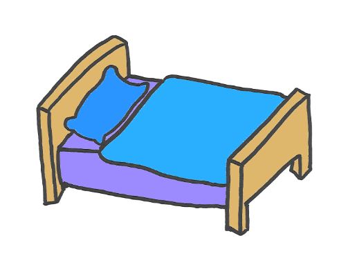cartoon bed